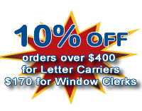 Spend full postal uniform allowance for 10% off